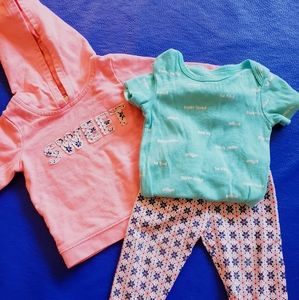 EUC Carters Bright Colors Matching Set